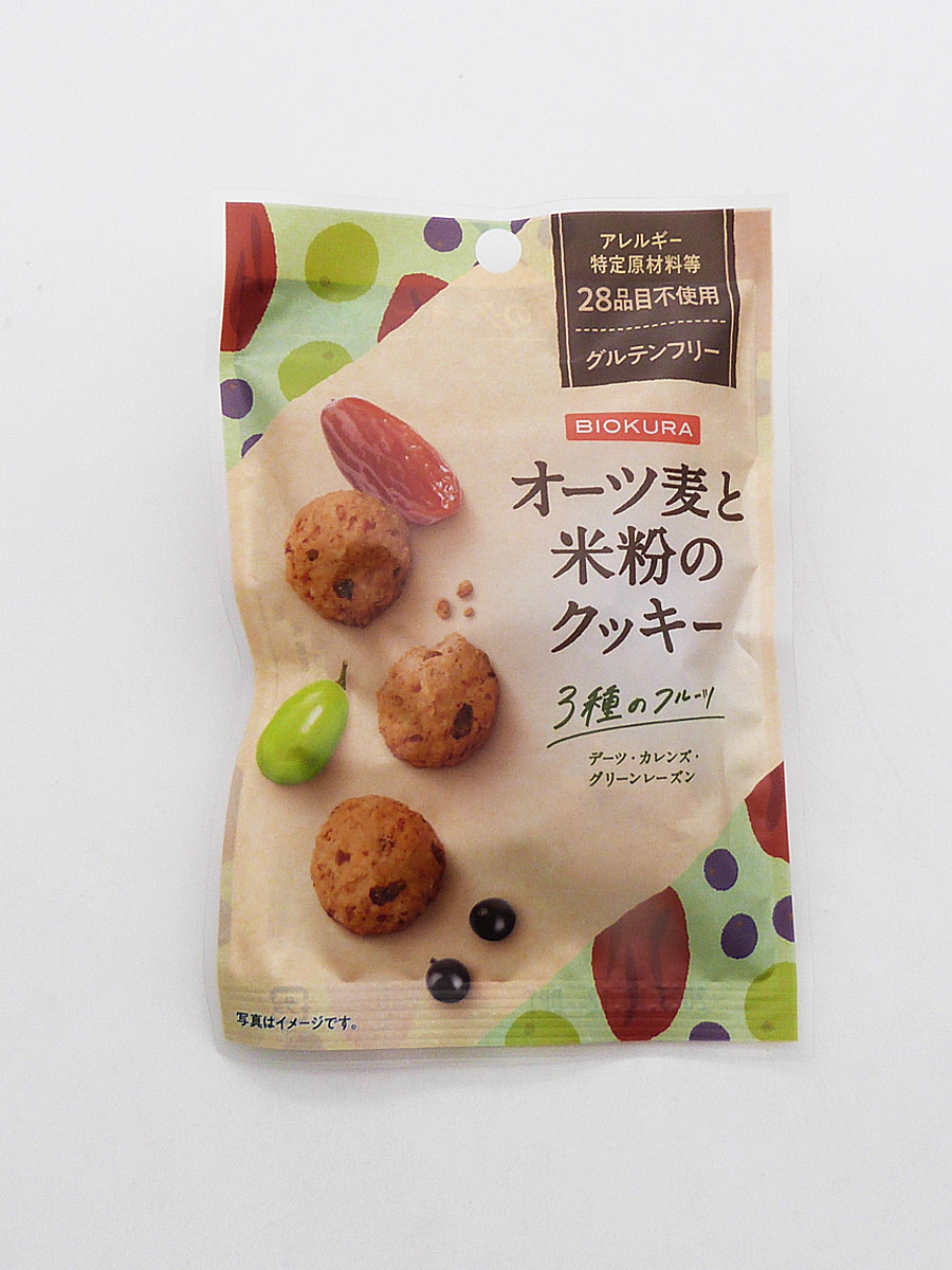 オーツ麦と米粉のクッキー ３種のフルーツ